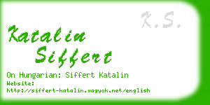 katalin siffert business card